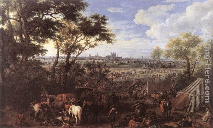 Adam Frans Van Der Meulen The Army of Louis XIV in front of Tournai in 1667